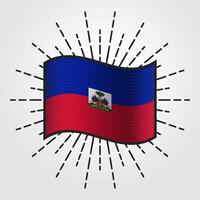 Vintage Haiti National Flag Illustration vector