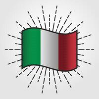 Vintage Italy National Flag Illustration vector