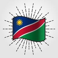 Vintage Namibia National Flag Illustration vector