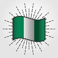 Vintage Nigeria National Flag Illustration vector