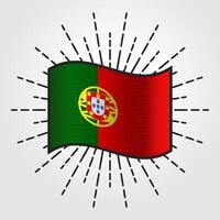 Vintage Portugal National Flag Illustration vector