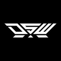 dsw letra logo vector diseño, dsw sencillo y moderno logo. dsw lujoso alfabeto diseño