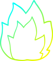 cold gradient line drawing of a cartoon fire explosion png