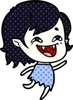 cartoon laughing vampire girl png