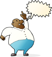 karikatur großer fetter chef mit sprechblase png