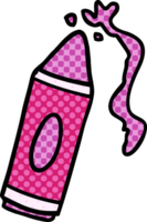 hand drawn cartoon doodle of a pink crayon png