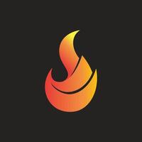 water drop and fire for refrigeration logo vector design