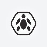 Turtle logo with a minimalist concept vector