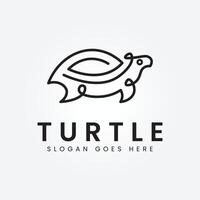 Turtle logo vector line art with a minimalist concept