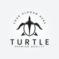 Turtle logo vector with a minimalist concept