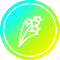 shooting stars circular icon with cool gradient finish png