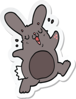 sticker of a cartoon rabbit png