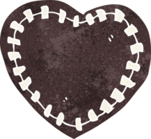 corazón cosido de dibujos animados png