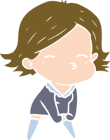 flat color style cartoon woman png