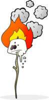 hand drawn cartoon toasted marshmallow png