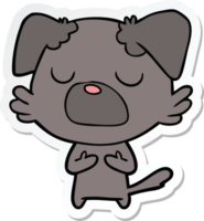 sticker of a cartoon dog png