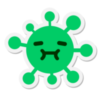 simple tired virus sticker png