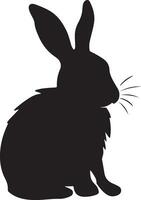 Bunny silhouette vector illustration white background