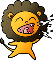 cartoon roaring lion png