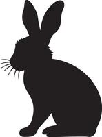 Bunny silhouette vector illustration white background