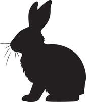 Bunny silhouette vector illustration white background