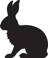 Bunny silhouette vector illustration white background