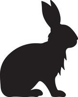 Bunny silhouette vector illustration white background