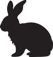 Bunny silhouette vector illustration white background