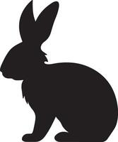 Bunny silhouette vector illustration white background