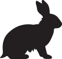 Bunny silhouette vector illustration white background