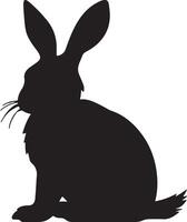 Bunny silhouette vector illustration white background