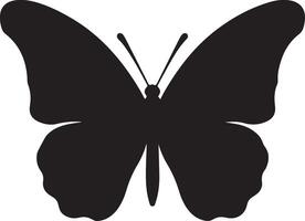 Butterfly Silhouette Vector Illustration White Background