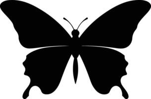 Butterfly Silhouette Vector Illustration White Background