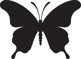 Butterfly Silhouette Vector Illustration White Background