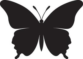 Butterfly Silhouette Vector Illustration White Background