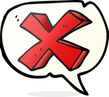 hand drawn speech bubble cartoon negative x symbol png