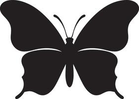 Butterfly Silhouette Vector Illustration White Background