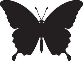 Butterfly Silhouette Vector Illustration White Background