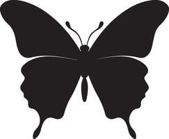 Butterfly Silhouette Vector Illustration White Background