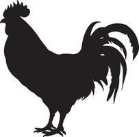 Chicken Silhouette Vector Illustration White Background