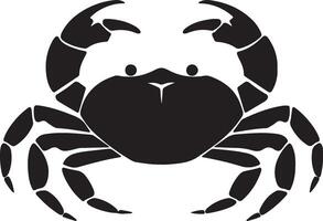 Crab Silhouette Vector Illustration White Background