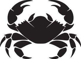 Crab Silhouette Vector Illustration White Background