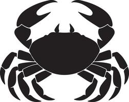 Crab Silhouette Vector Illustration White Background