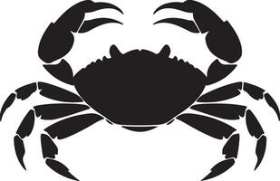 Crab Silhouette Vector Illustration White Background