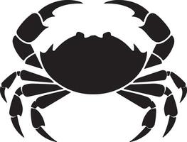 Crab Silhouette Vector Illustration White Background