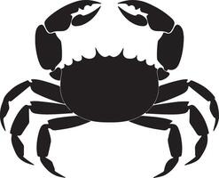 Crab Silhouette Vector Illustration White Background