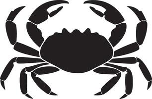 Crab Silhouette Vector Illustration White Background