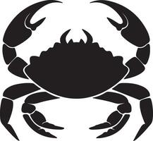 Crab Silhouette Vector Illustration White Background