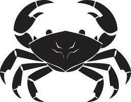 Crab Silhouette Vector Illustration White Background