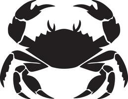 Crab Silhouette Vector Illustration White Background